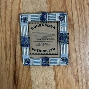 Gonga Waya Beaded Silver Photo Frame